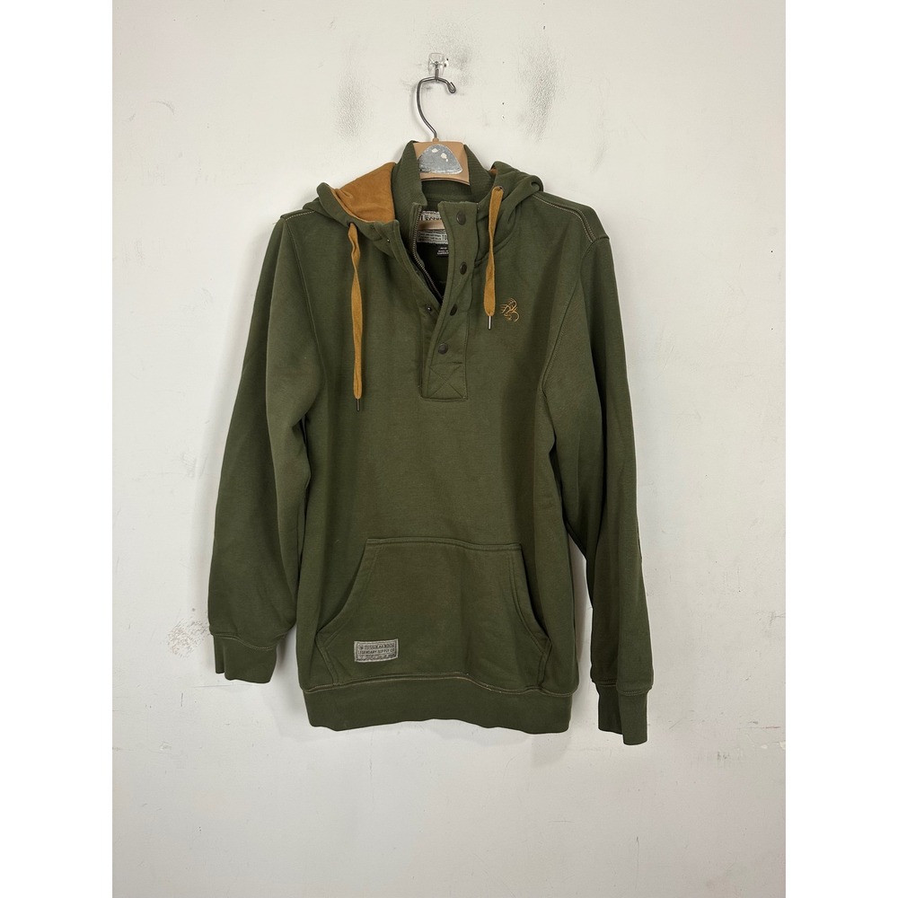 Legendary Whitetails Tough As Buck Hoodie Mens Medium Green Quarter Zip Pullover